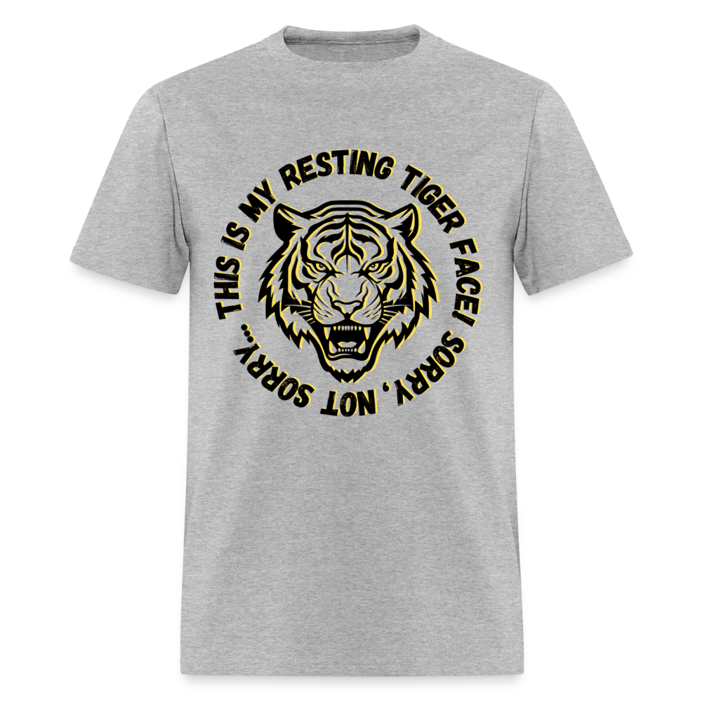 Resting Tiger Face 3  T-Shirt | GILDAN 5000 - heather gray