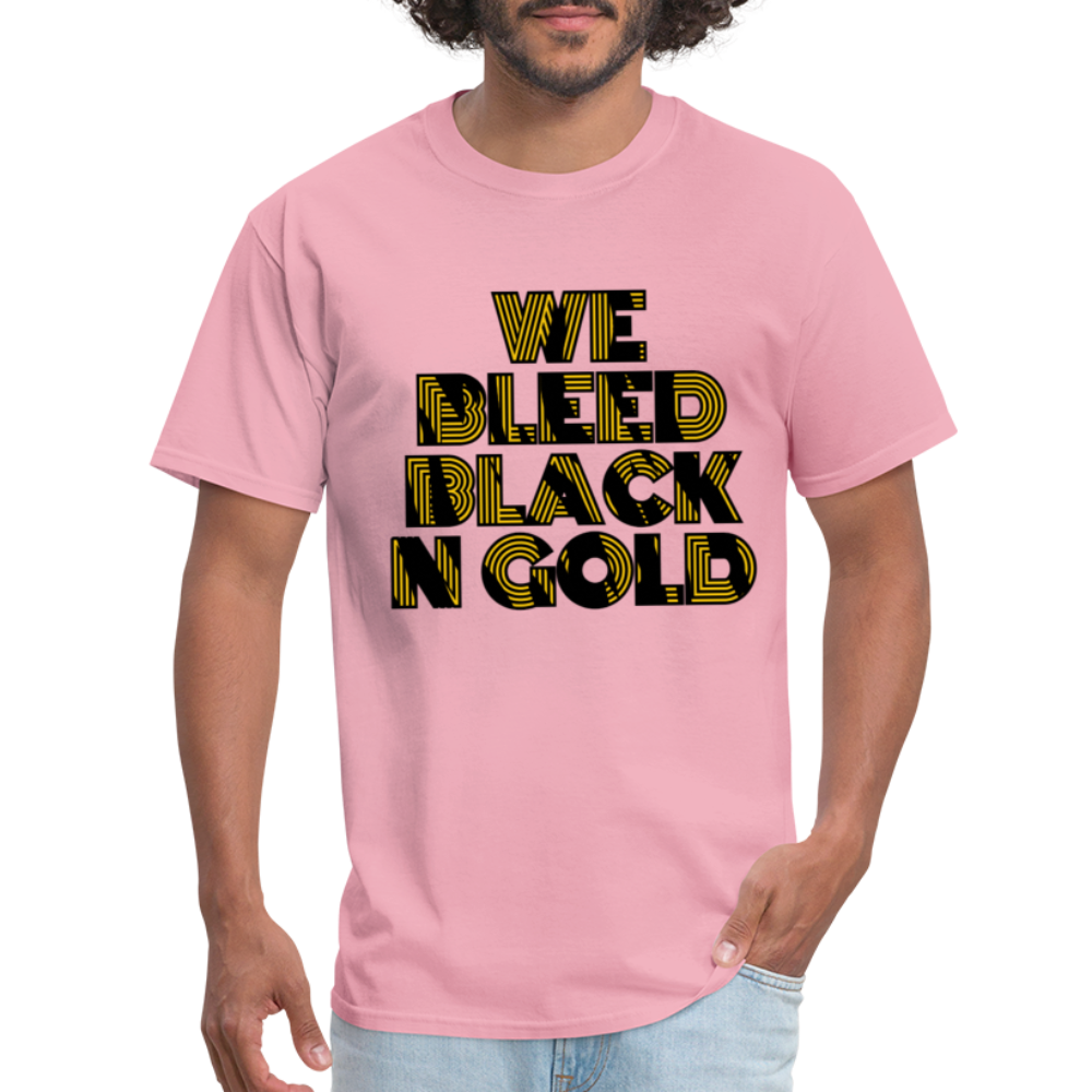 Bleed Black N Gold Unisex Classic T-Shirt - pink