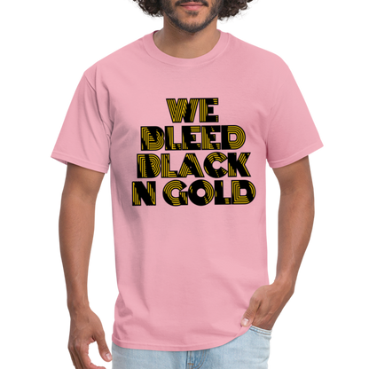 Bleed Black N Gold Unisex Classic T-Shirt - pink