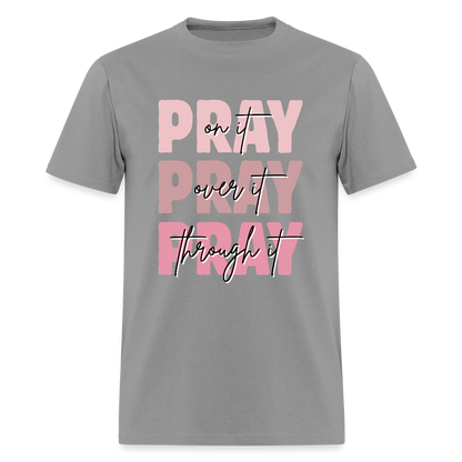 Pray God is Listening T-Shirt | GILDAN 5000 - gravel 