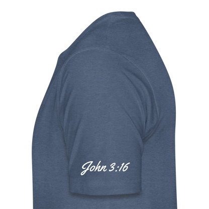 Jesus Gave His Life for Me and You! Premium Adult T-Shirt - heather blue