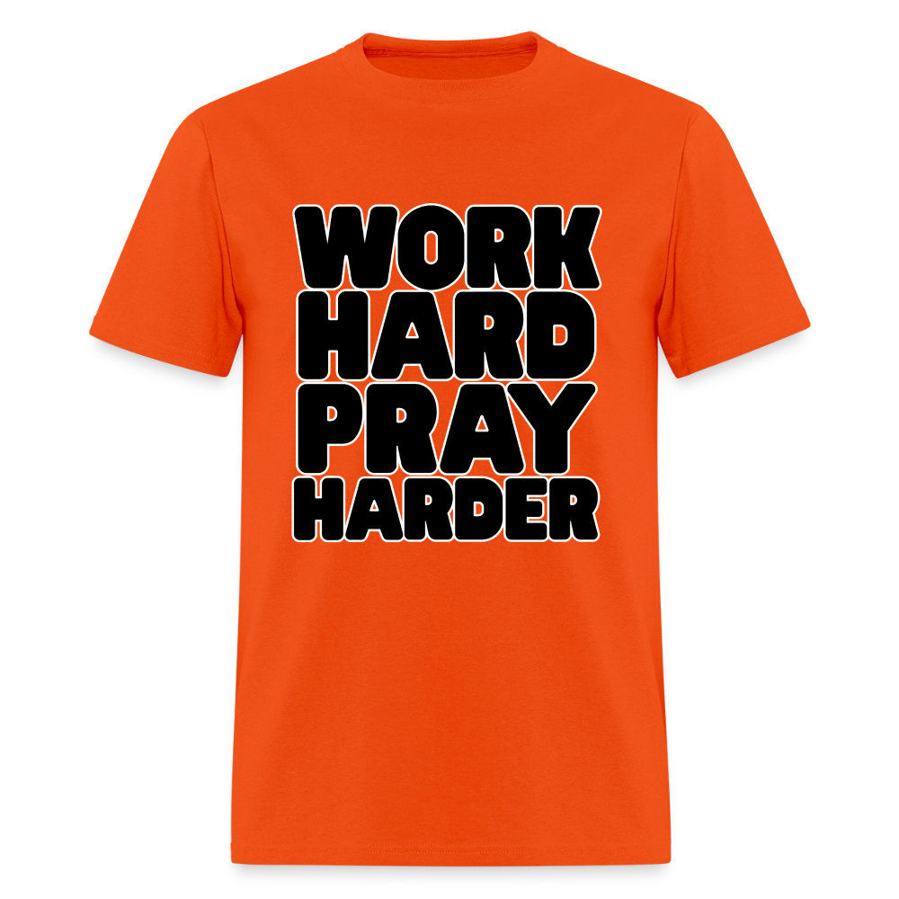 Work Hard Pray Harder T-Shirt | GILDAN 5000 - orange