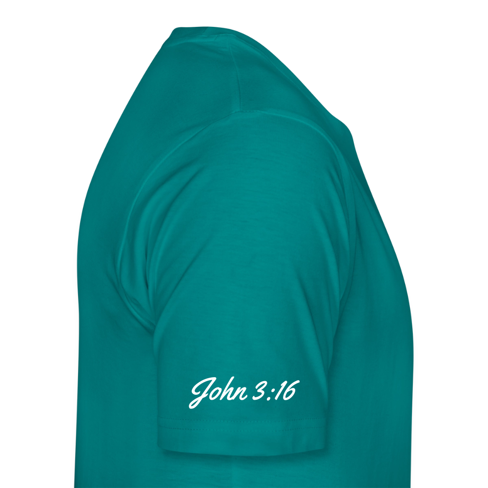Jesus Gave His Life for Me and You! Premium Adult T-Shirt - teal