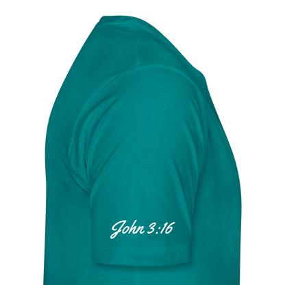 Jesus Gave His Life for Me and You! Premium Adult T-Shirt - teal