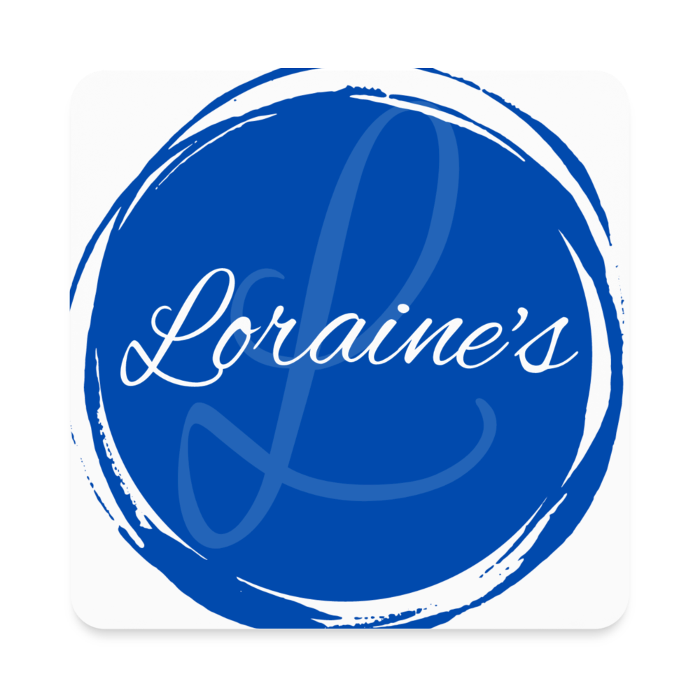 Loraine's Square Magnet - white