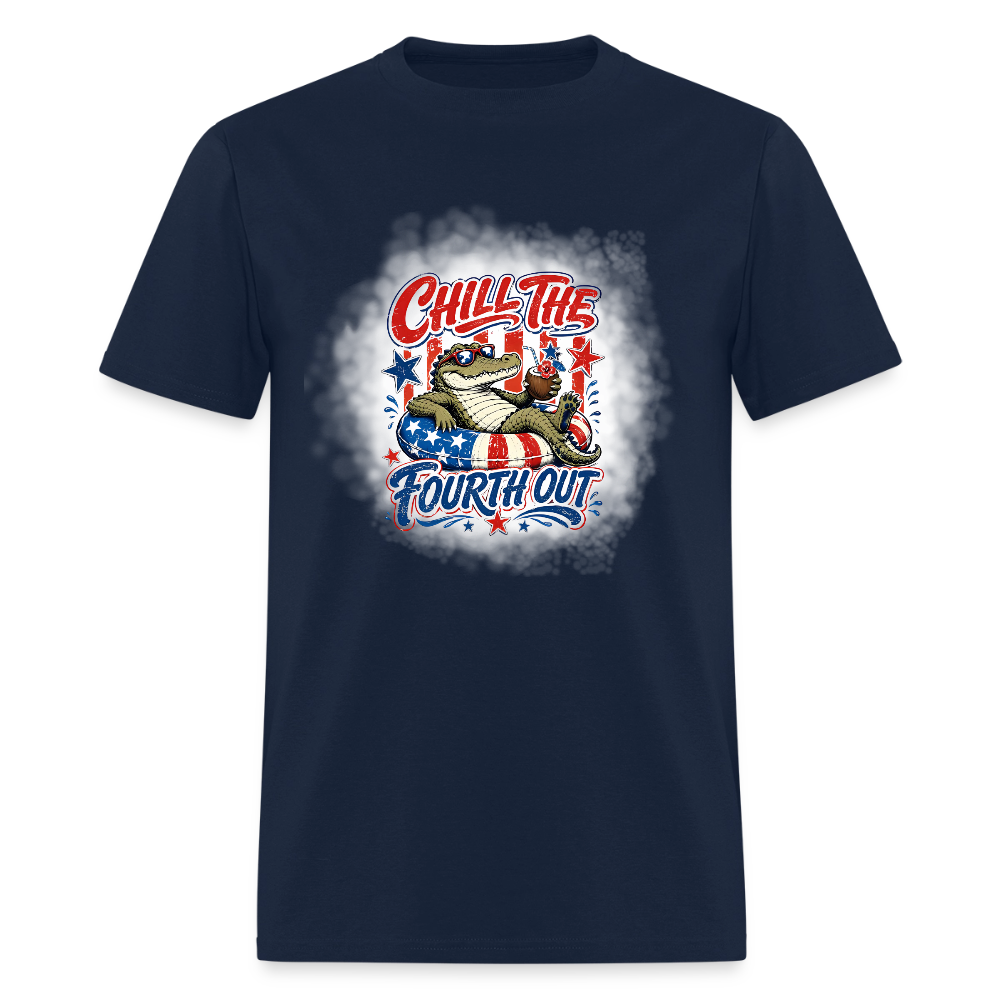 Chill the Fourth Out Croc T-Shirt | GILDAN 5000 - navy