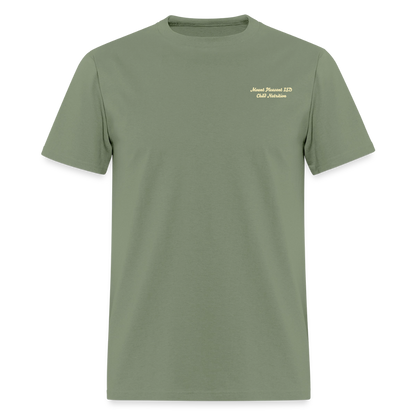 Peace Love Snacks Tigers T-Shirt | GILDAN 5000 - military green