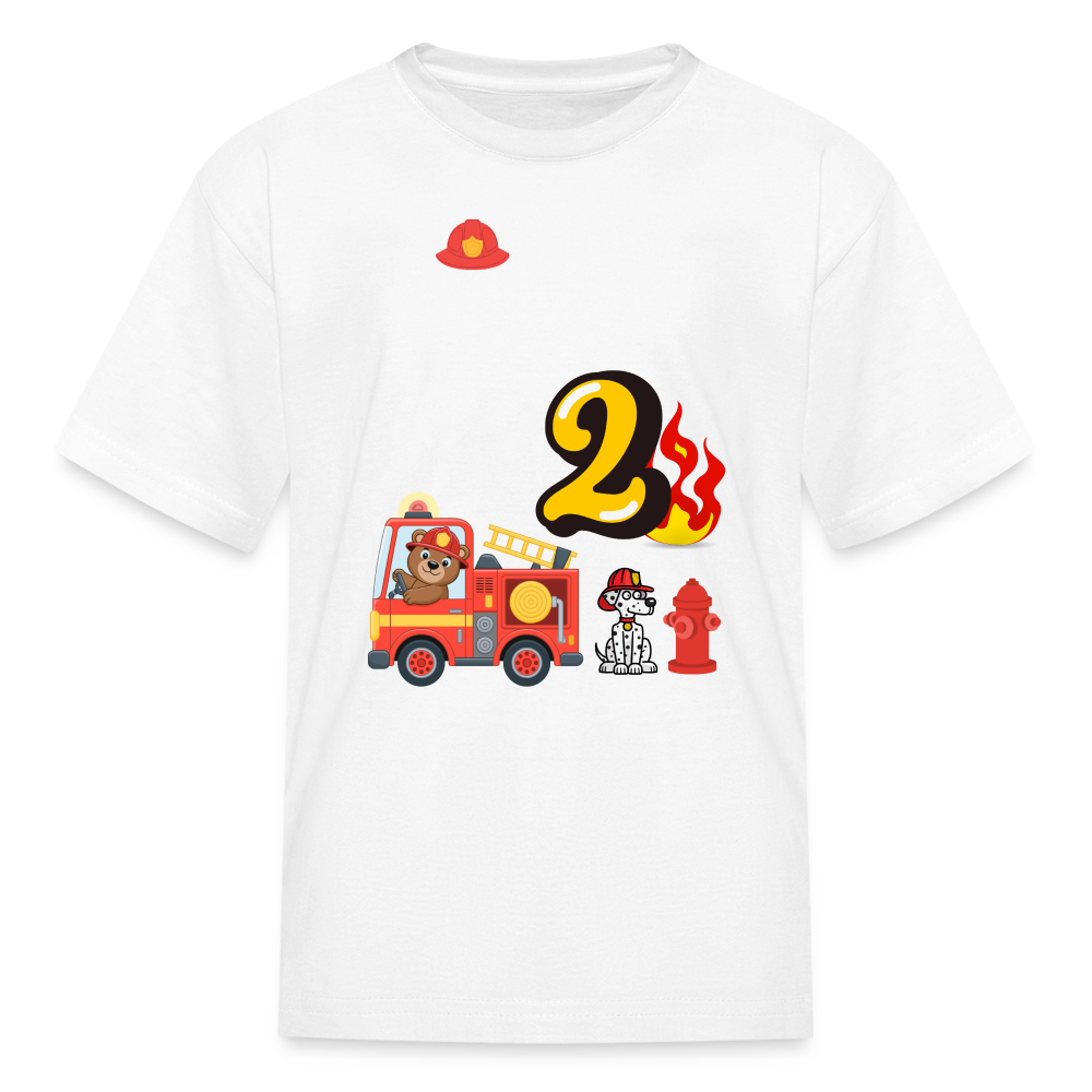 Sound the Alarm I'm 2 Kids' T-Shirt - white