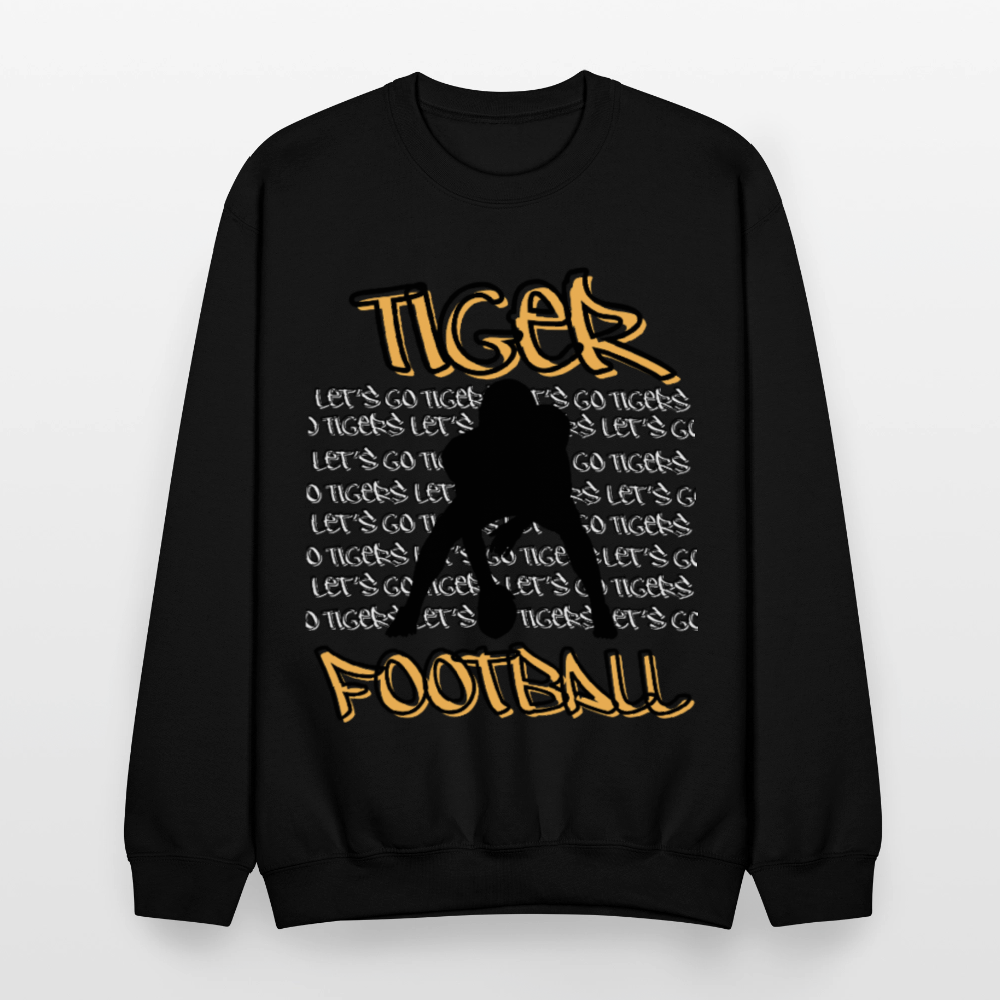 Tiger Football, Let's Go Tigers! Crewneck Sweatshirt - black