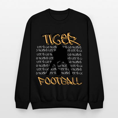 Tiger Football, Let's Go Tigers! Crewneck Sweatshirt - black