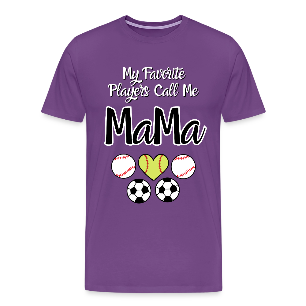 Favorite Players Call Me MaMa Premium Adult T-Shirt - purple