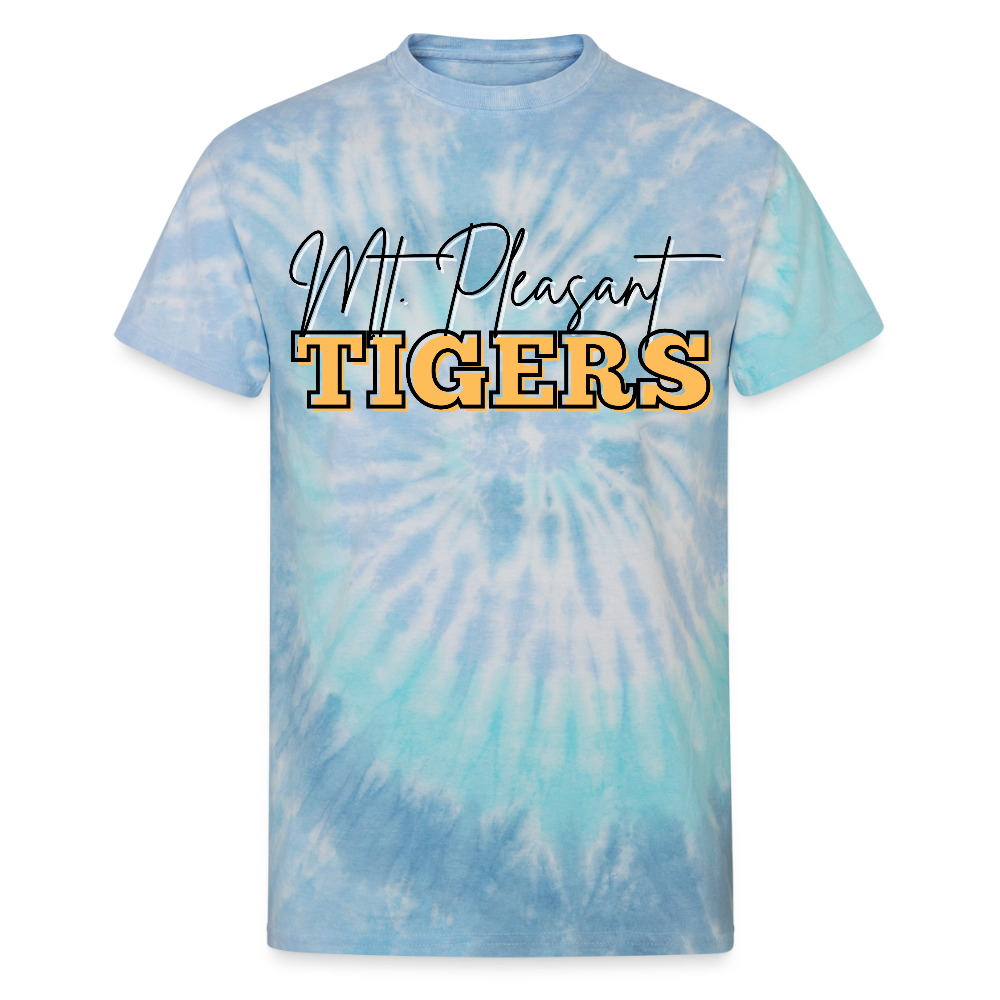 MP Tigers Bleed Black & Gold Unisex Tie Dye T-Shirt - blue lagoon