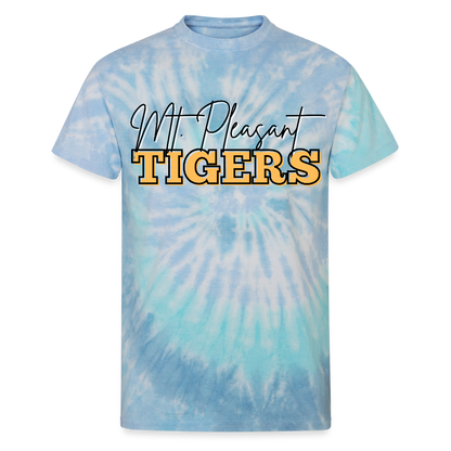 MP Tigers Bleed Black & Gold Unisex Tie Dye T-Shirt - blue lagoon
