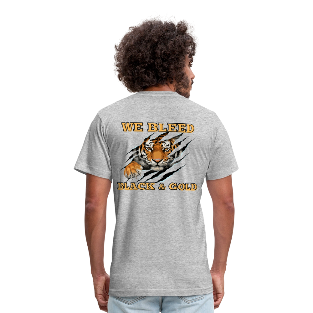 MP Tigers Bleed Black & Gold Unisex Jersey T-Shirt by Bella + Canvas - heather gray