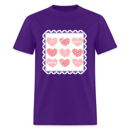 MP LOVE COOKIES- Child Nutrition T-Shirt | GILDAN 5000 - purple