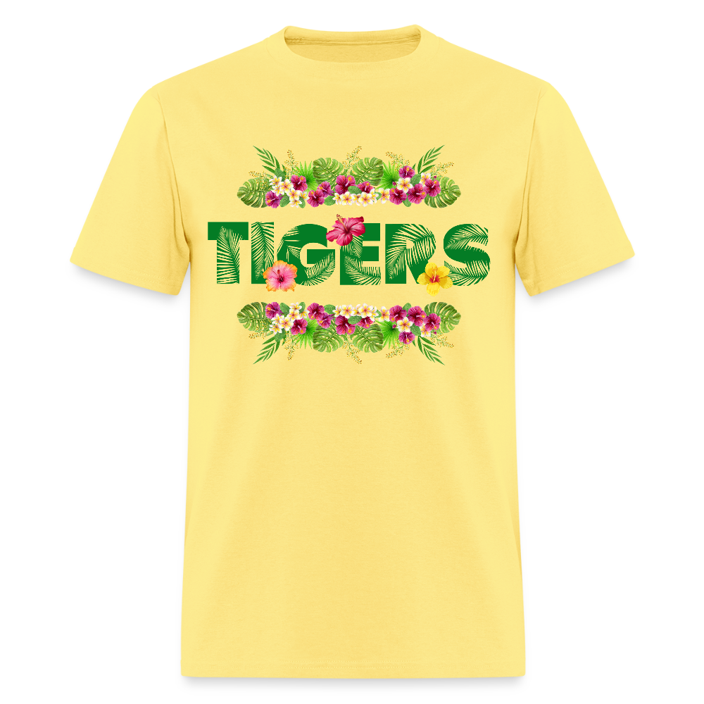 Tigers Hawaiian T-Shirt | GILDAN 5000 - cornsilk