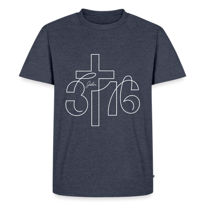 John 3:16 Premium Adult T-Shirt - heather denim 