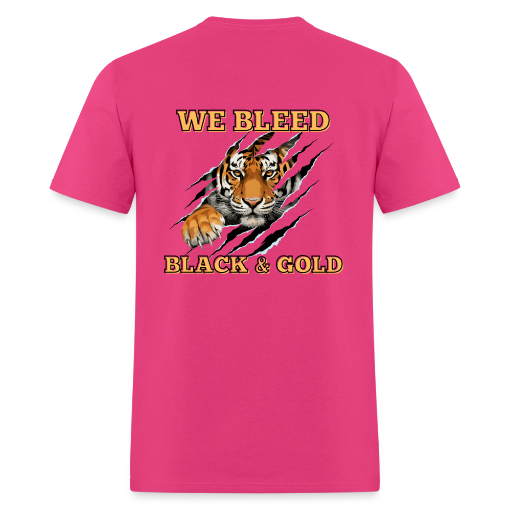 MP Bleed Black and Gold T-Shirt | GILDAN 5000 - fuchsia