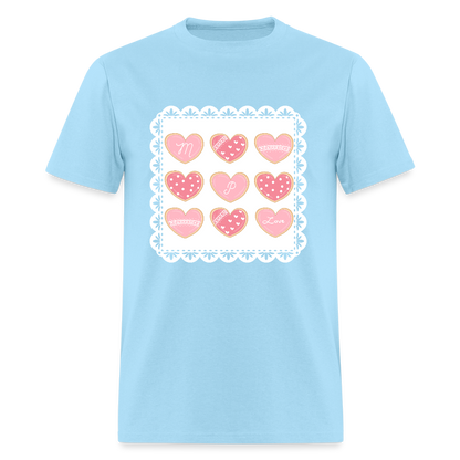 MP LOVE COOKIES- Child Nutrition T-Shirt | GILDAN 5000 - powder blue