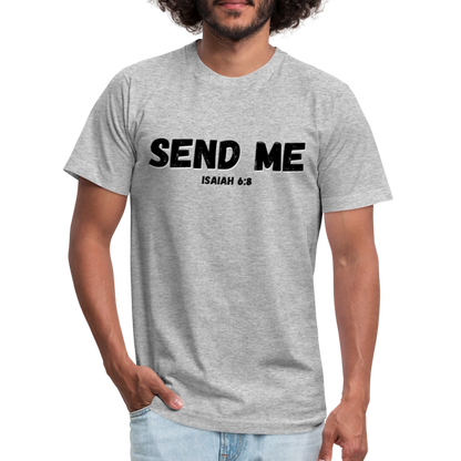 Send Me Unisex Jersey T-Shirt by Bella + Canvas - heather gray