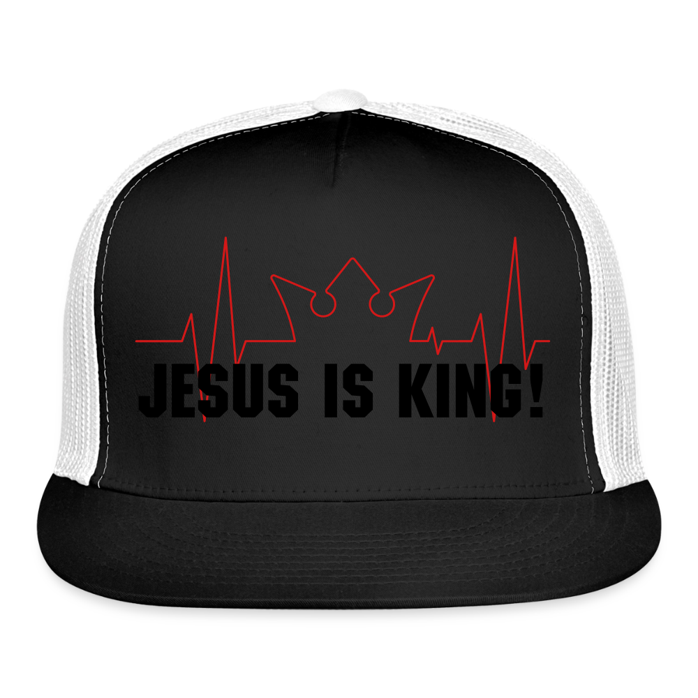 Jesus is King! Trucker Hat - black/white