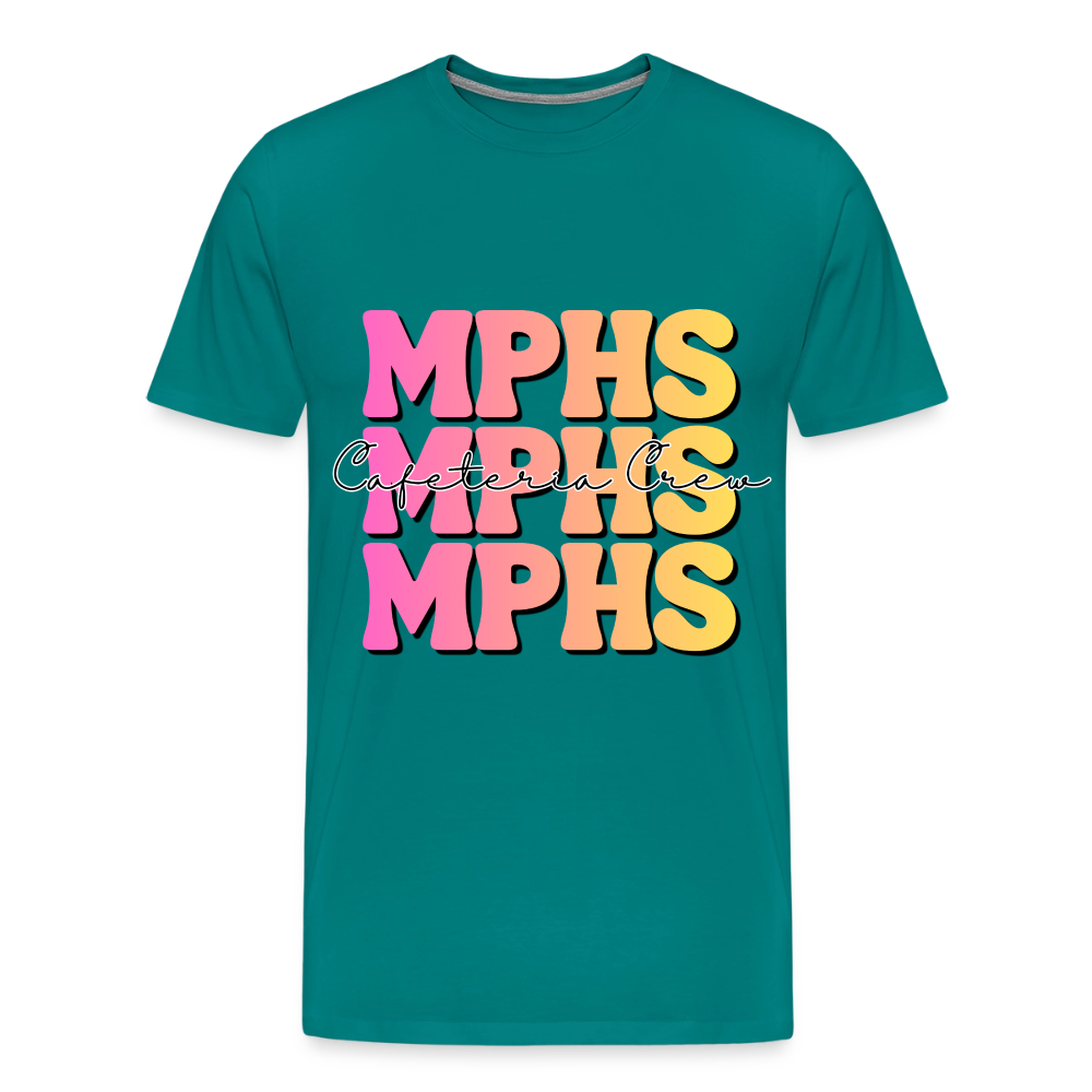 MPHS Cafeteria Crew 6-7 Times Premium Adult T-Shirt - teal