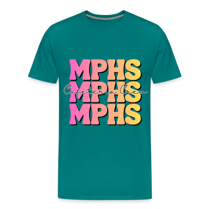 MPHS Cafeteria Crew 6-7 Times Premium Adult T-Shirt - teal