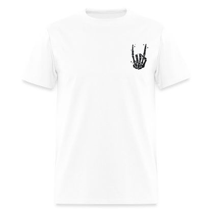 Chill the Fourth Out on Back T-Shirt | GILDAN 5000 - white