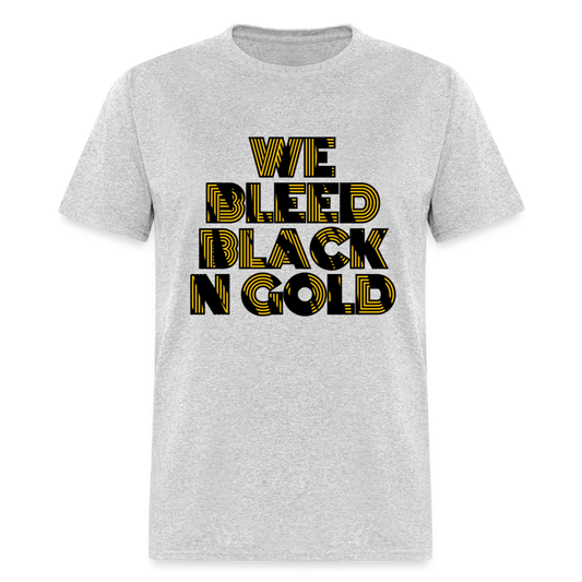 Bleed Black N Gold Unisex Classic T-Shirt - heather gray