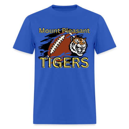 Mount Pleasant TIGERS Football T-Shirt | GILDAN 5000 - royal blue