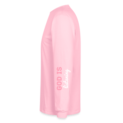 PRAY God is listening Long Sleeve T-Shirt - pink