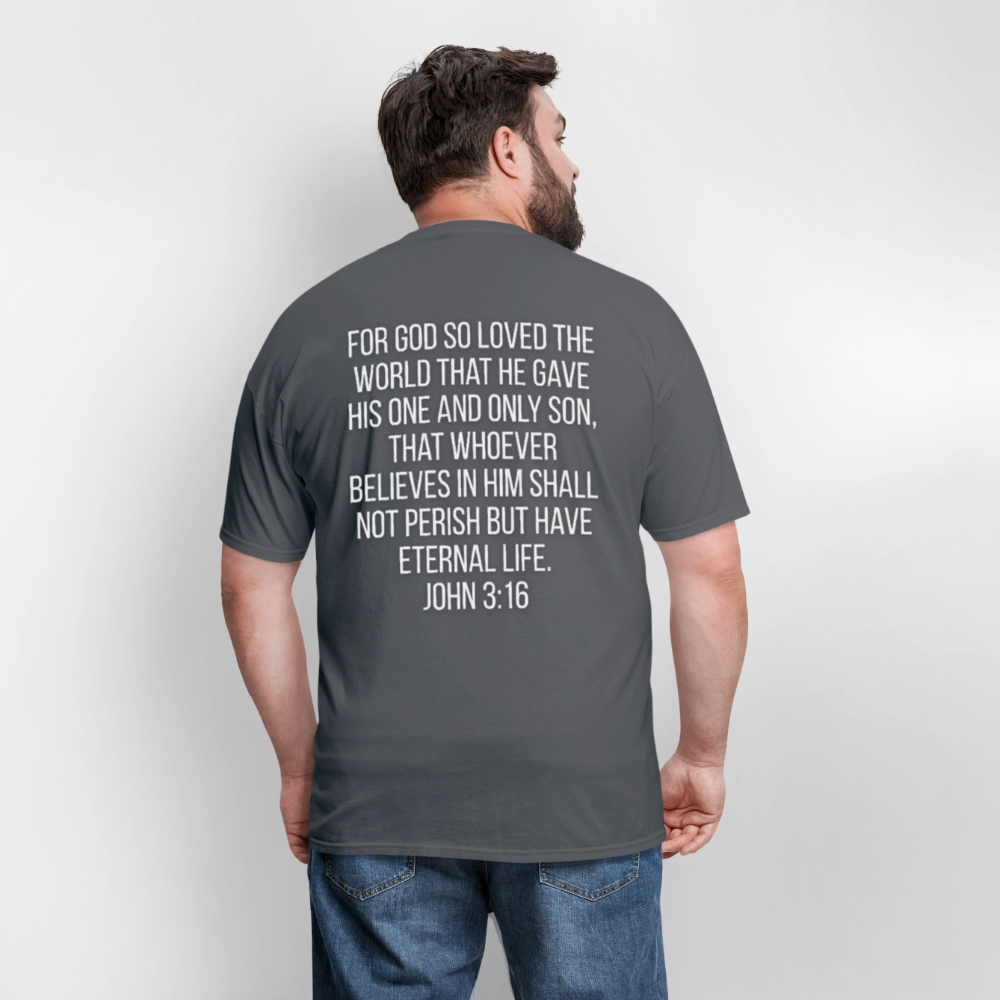 John 3:16 Classic T-Shirt - charcoal