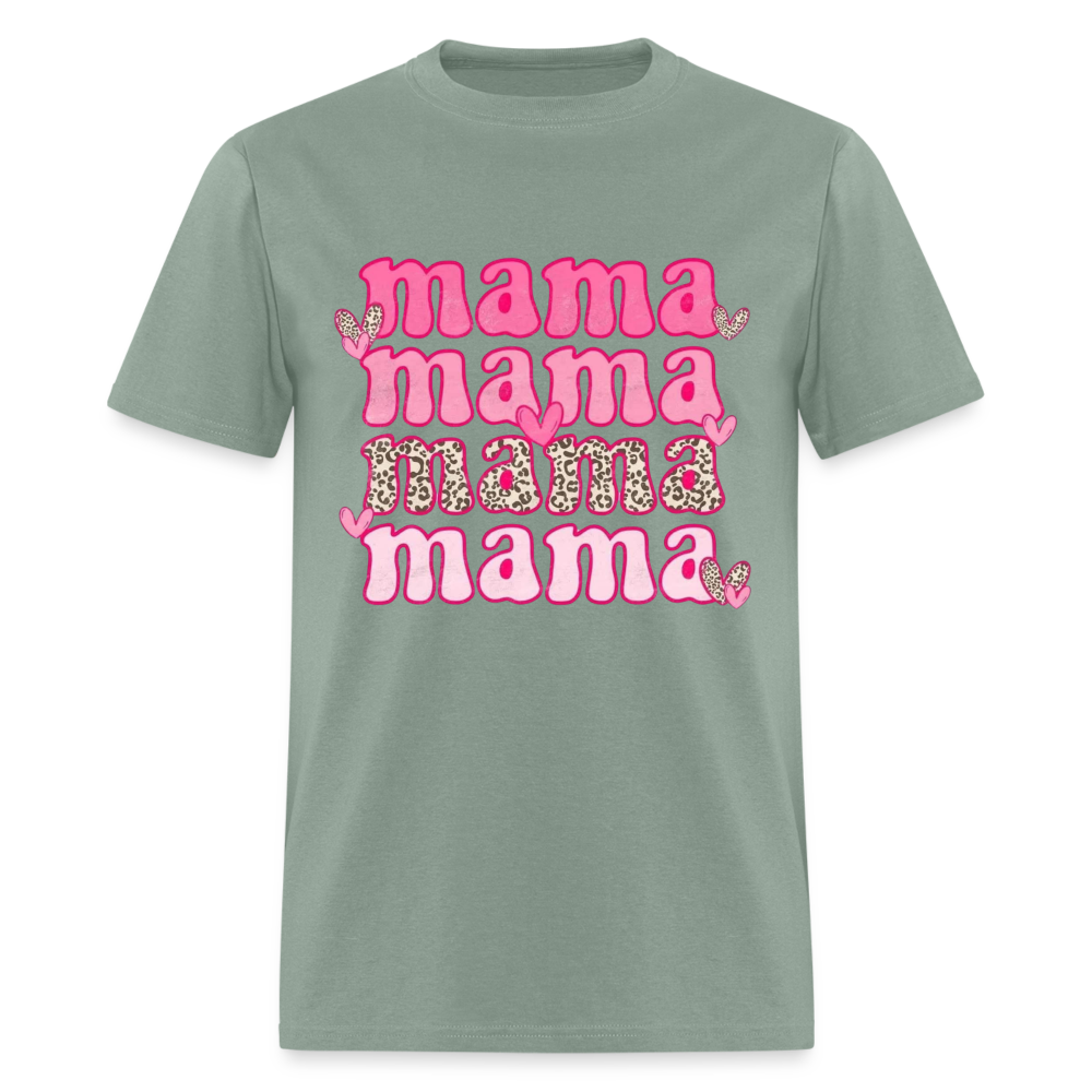 MAMA Hearts Unisex Classic T-Shirt - sage