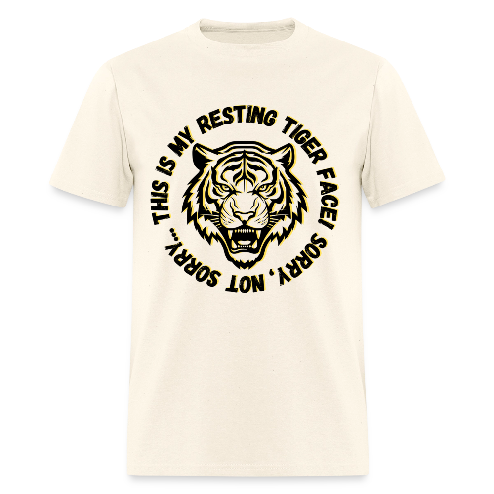 Resting Tiger Face 3  T-Shirt | GILDAN 5000 - sweet cream heather