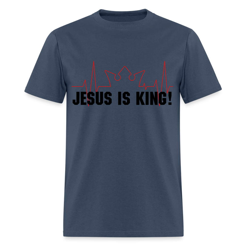 Jesus is King Men's T-Shirt | GILDAN 5000 -  blue dusk