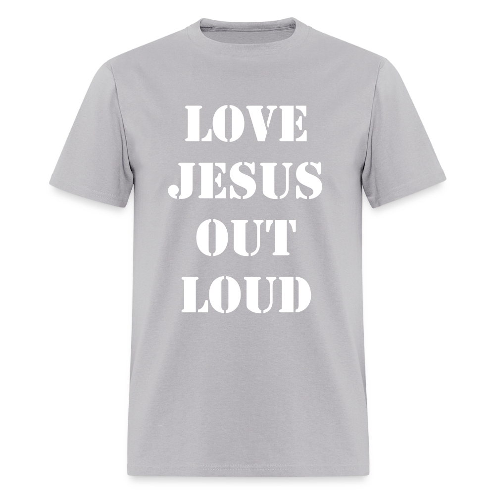 LOVE JESUS OUT LOUD STENCIL Unisex Classic T-Shirt - gravel 