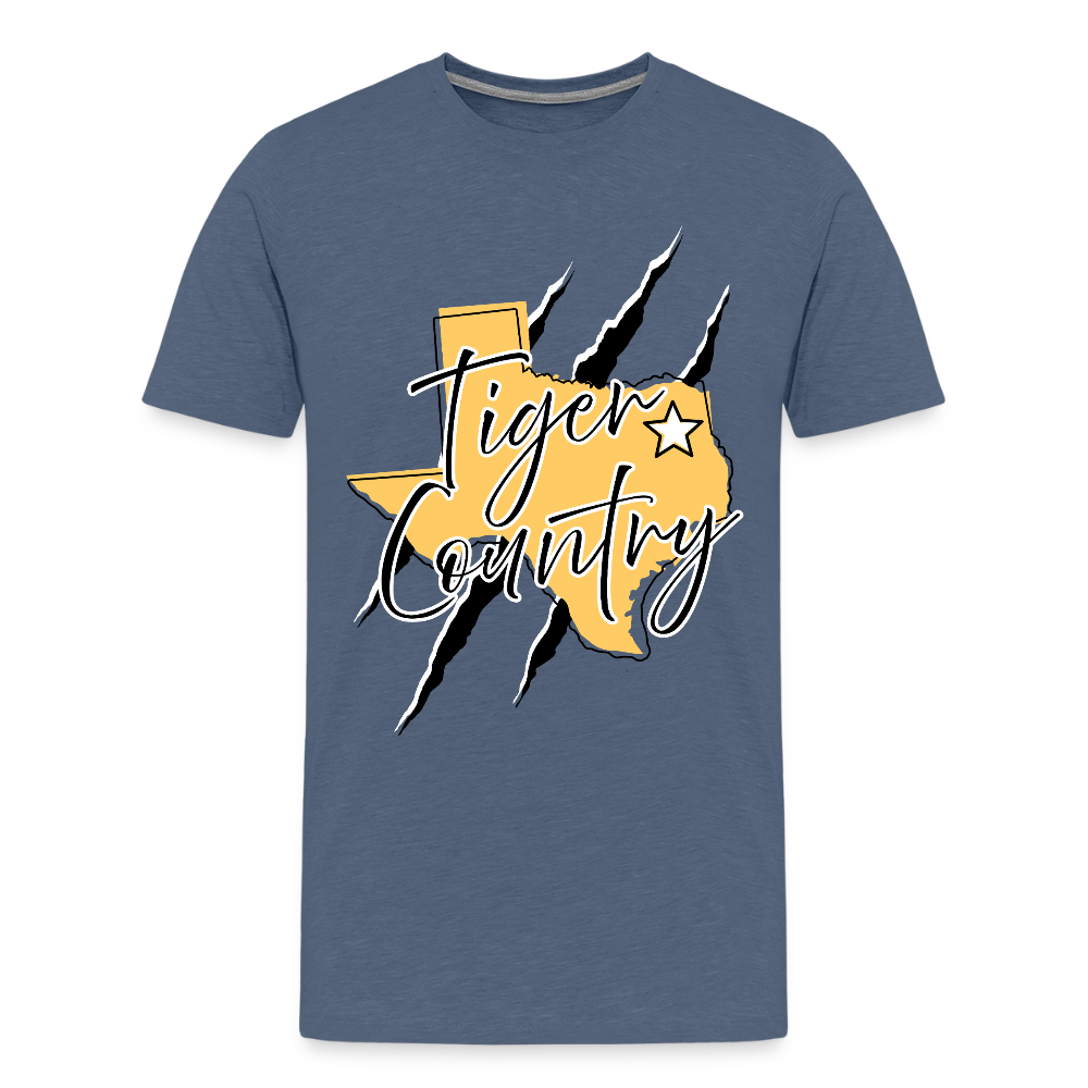 Tiger Country Premium Adult T-Shirt - heather blue