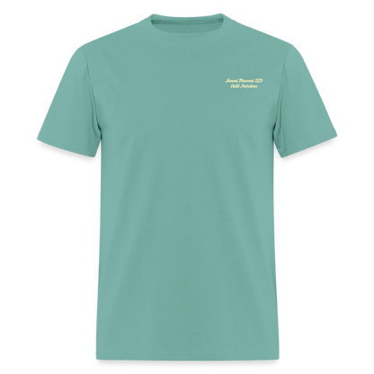 Customizable Peace Love Breakfast & Lunch T-Shirt | GILDAN 5000 - aquatic