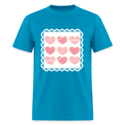 MP LOVE COOKIES- Child Nutrition T-Shirt | GILDAN 5000 - turquoise