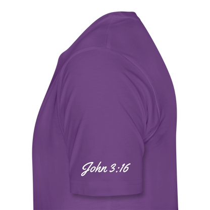 Jesus Gave His Life for Me and You! Premium Adult T-Shirt - purple