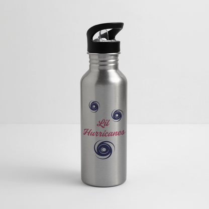 Lil Hurricanes Water Bottle - silver