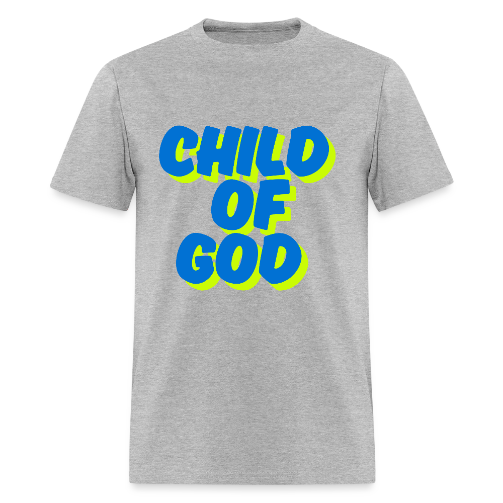 Child of God Neon Unisex Classic T-Shirt - heather gray