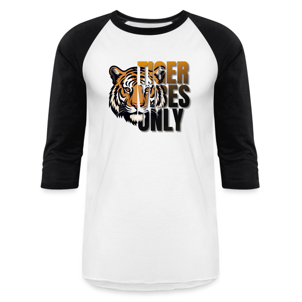 Tiger Vibes Only Baseball T-Shirt - white/black
