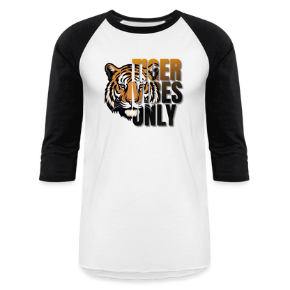 Tiger Vibes Only Baseball T-Shirt - white/black