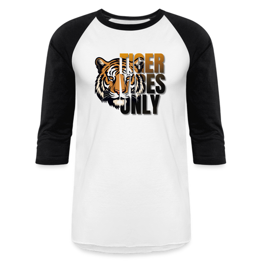 Tiger Vibes Only Baseball T-Shirt - white/black