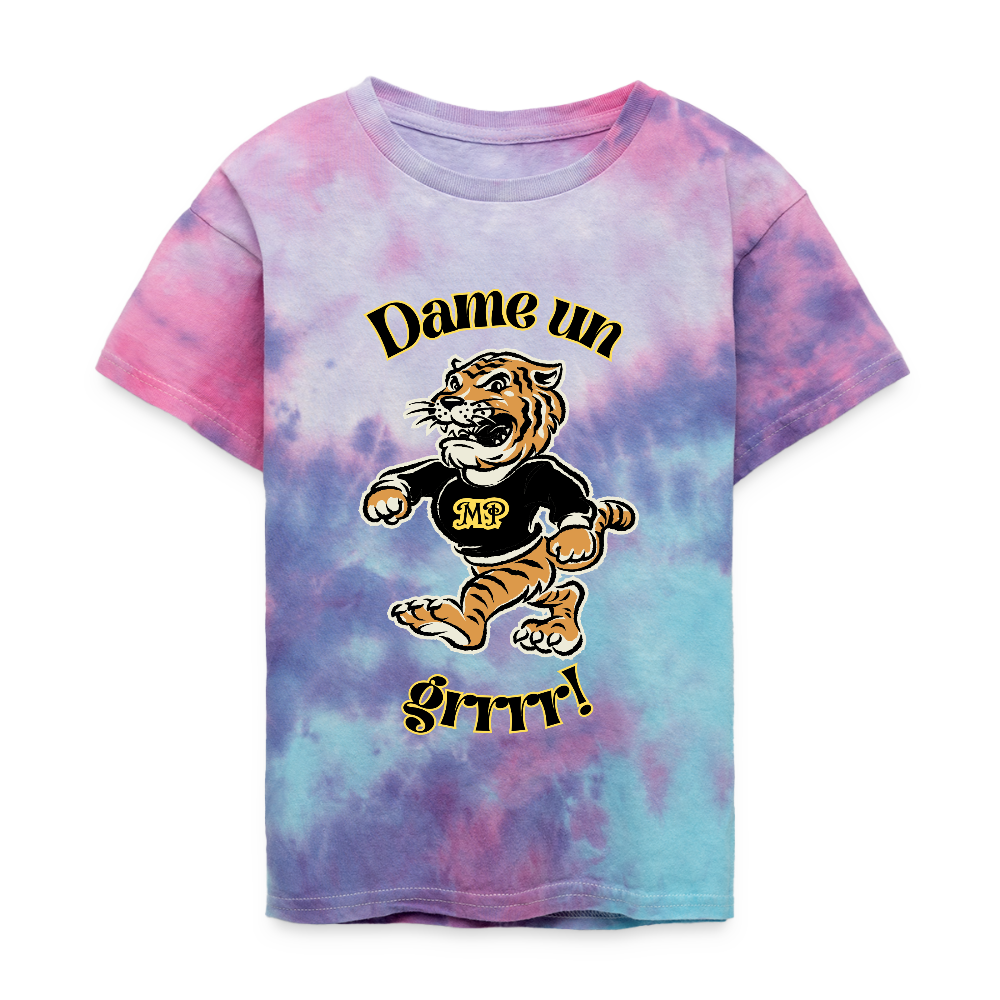 Dame Un Grr! Kid's Tie Dye T-Shirt - cotton candy