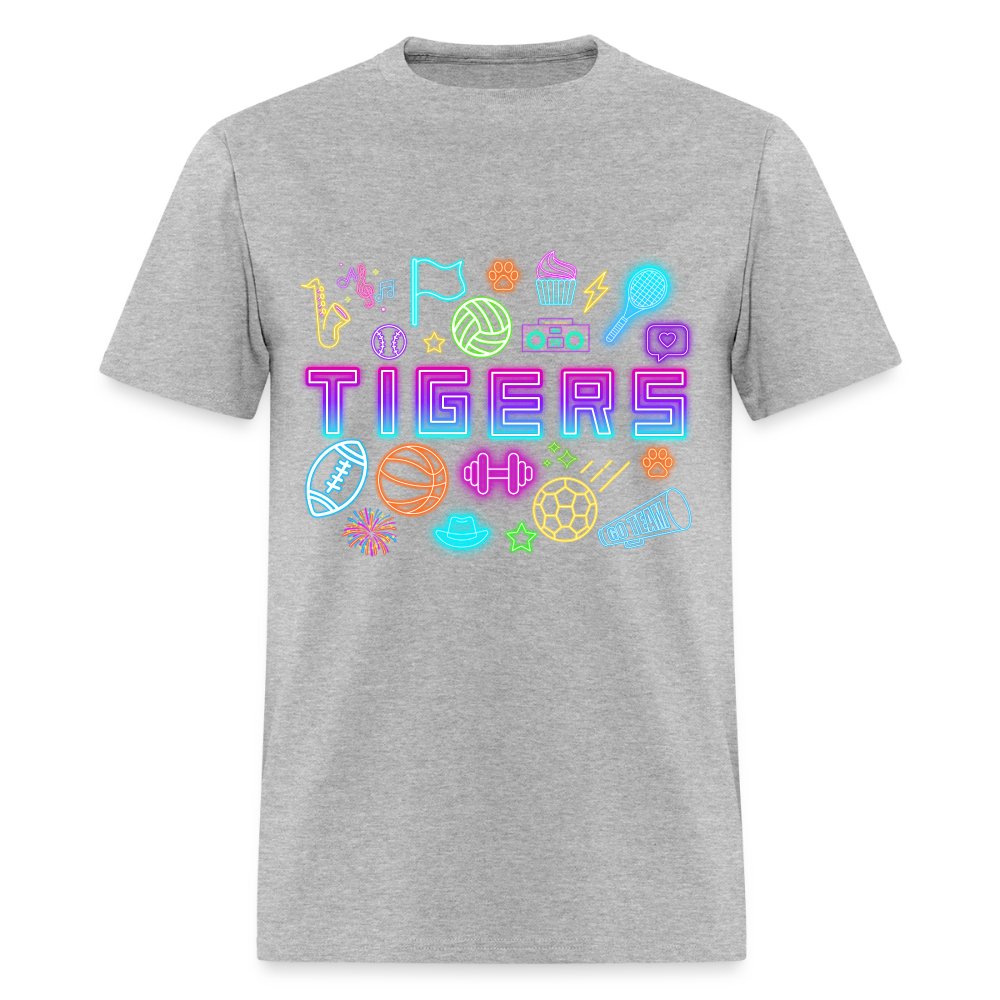 Extra Neon TIGERS T-Shirt | GILDAN 5000 - heather gray