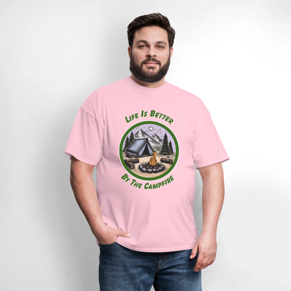By the Campfire T-Shirt | GILDAN 5000 - pink