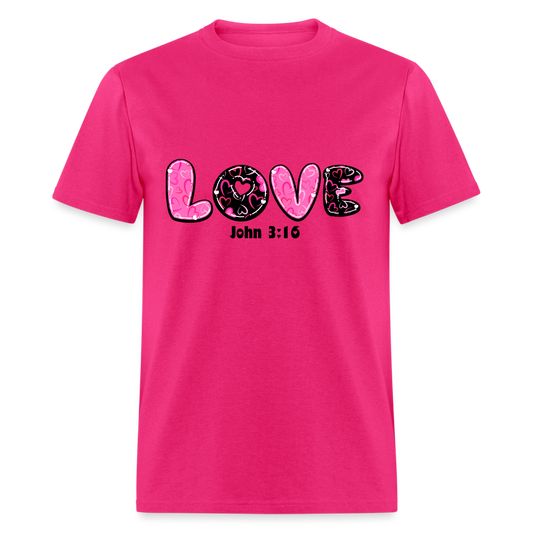 Love John 3:16 Classic T-Shirt - fuchsia