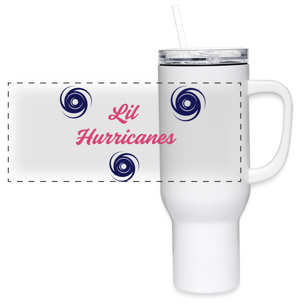 Lil Hurricanes 40 oz Travel Tumbler - white